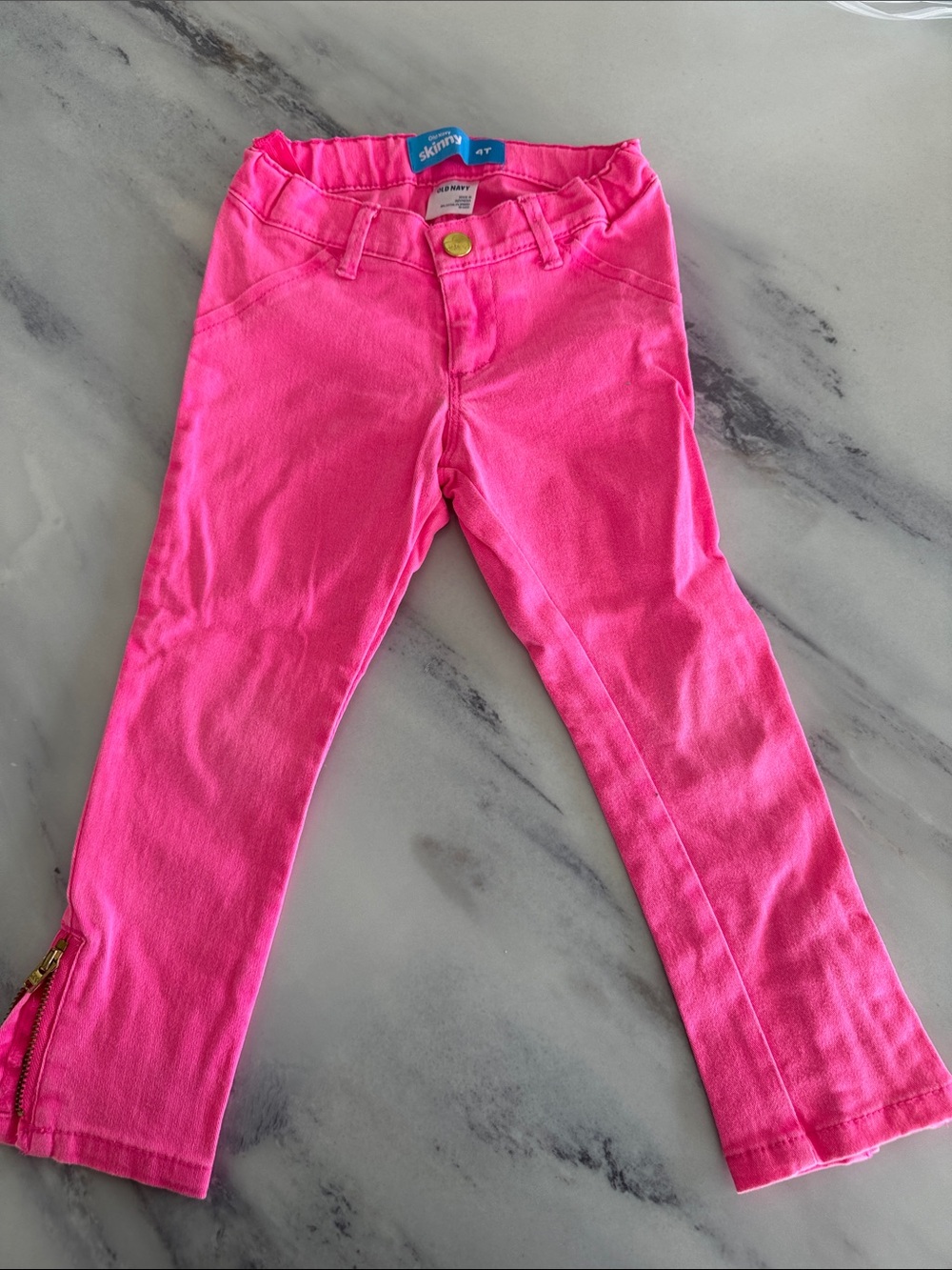 OLD NAVY Bright Pink Skinny Jeans with Ankle Zipper